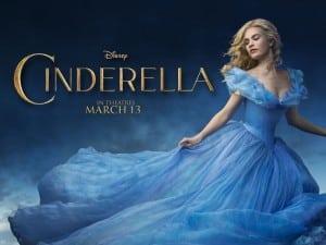 A banner for Disney's 2015 film, Cinderella.