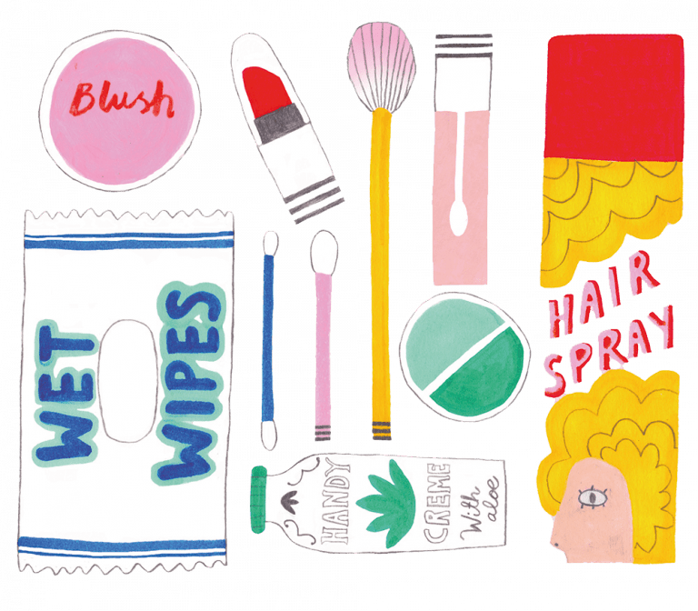 drawing of cosmetics