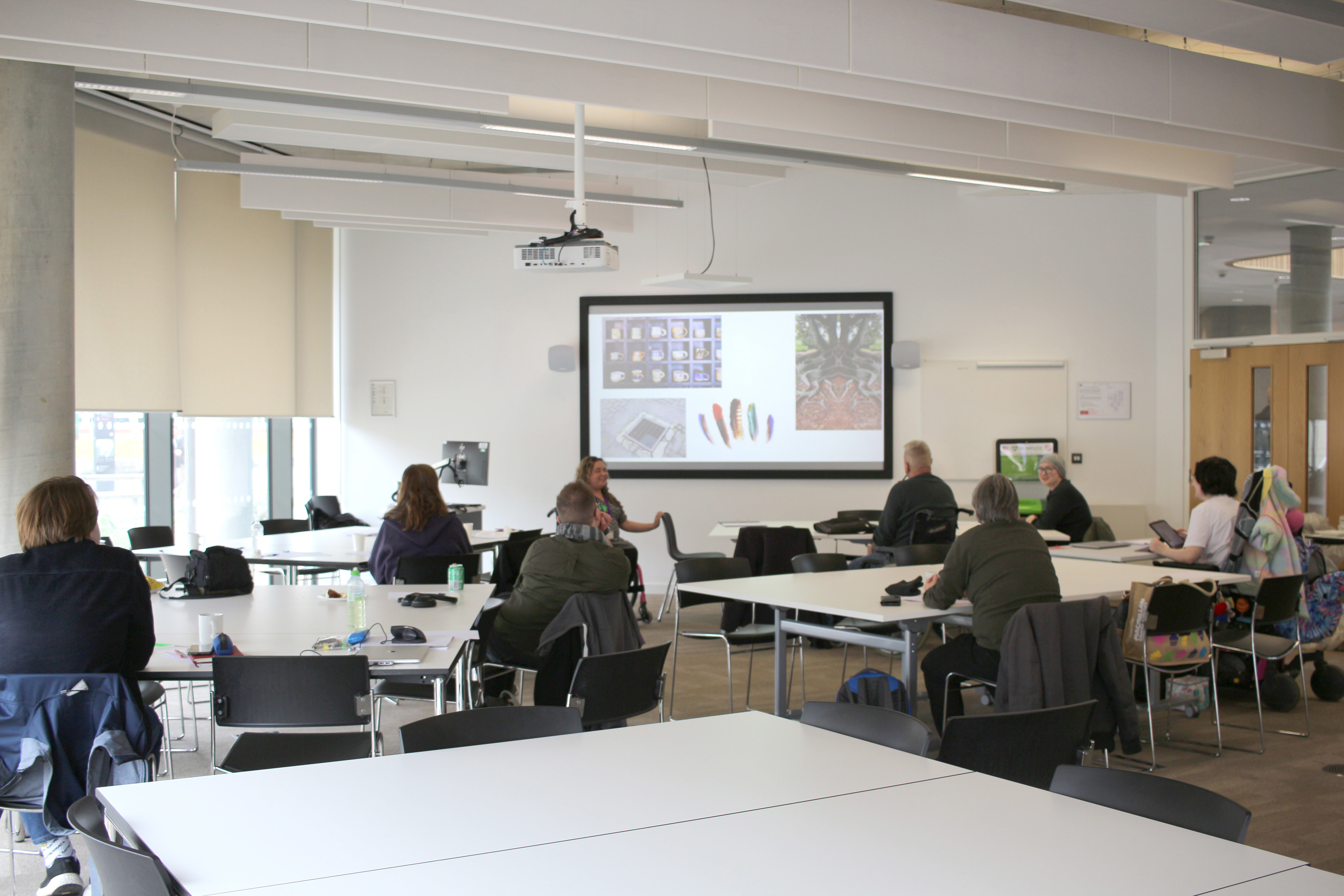 A classroom during a Writing Dis'stories session.