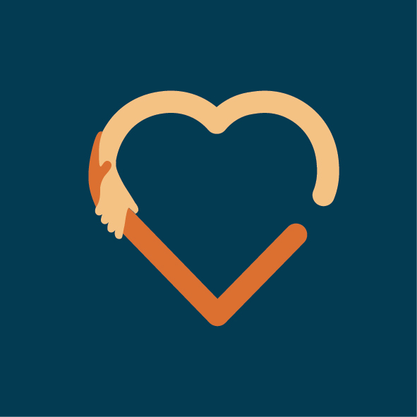 Heart icon with background