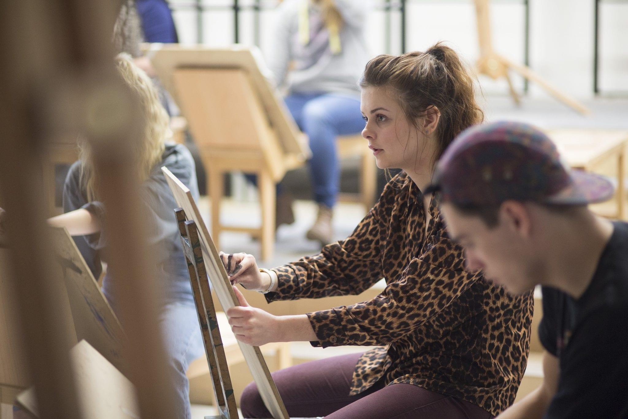 Students taking part of a drawing masterclass