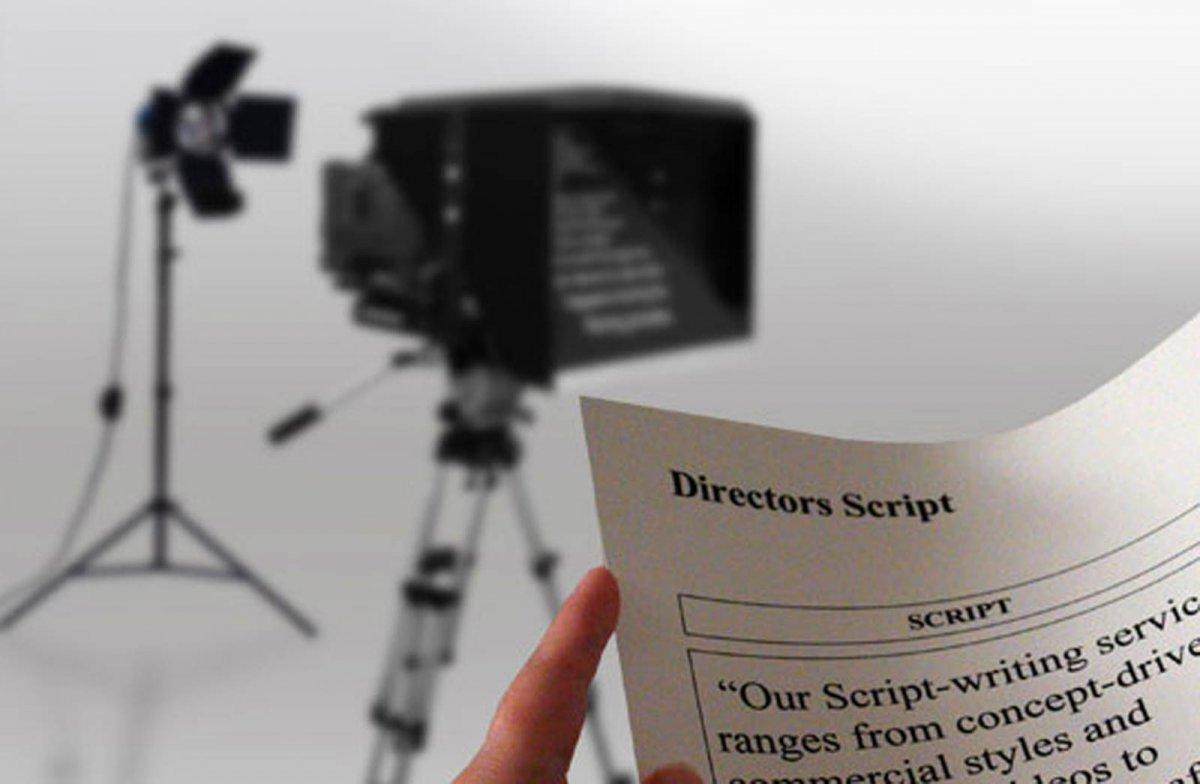 Close up of a script