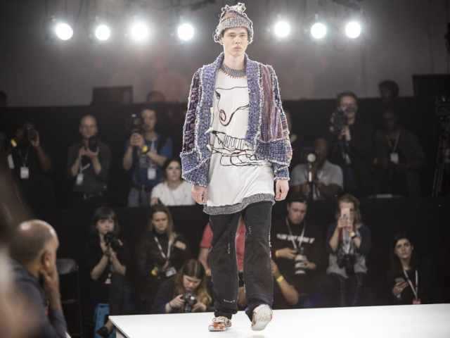 Male on a catwalk