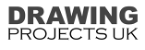 White banner with black text reading "Drawing Projects UK".