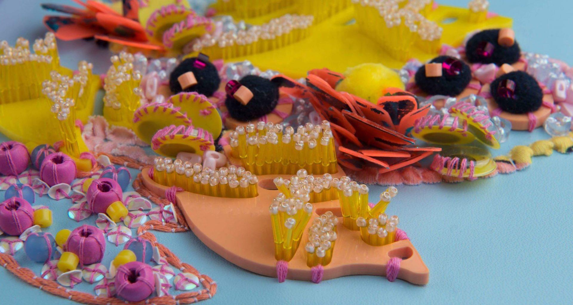 Close-up image of assorted beads and other accessories.