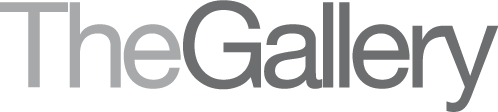 Logo with text "TheGallery" in two shades of grey.
