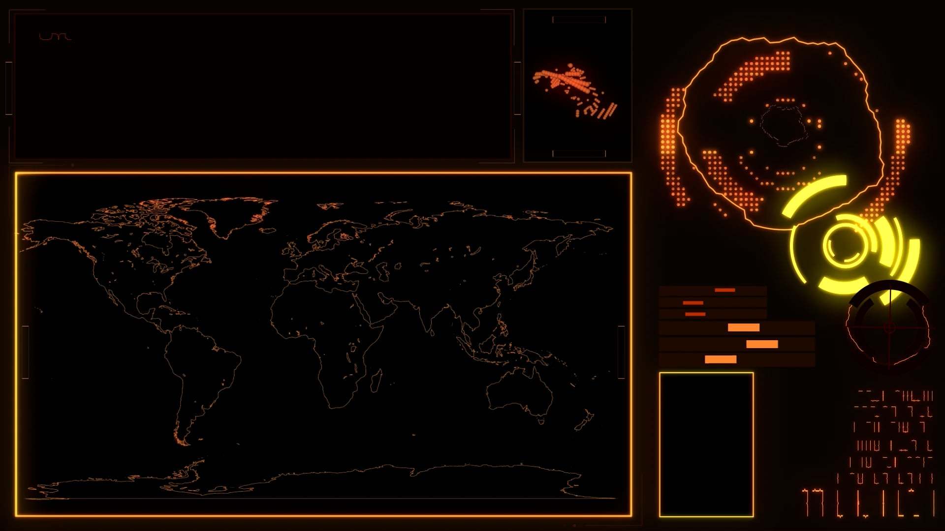 A motion graphic of the alien targeting system.