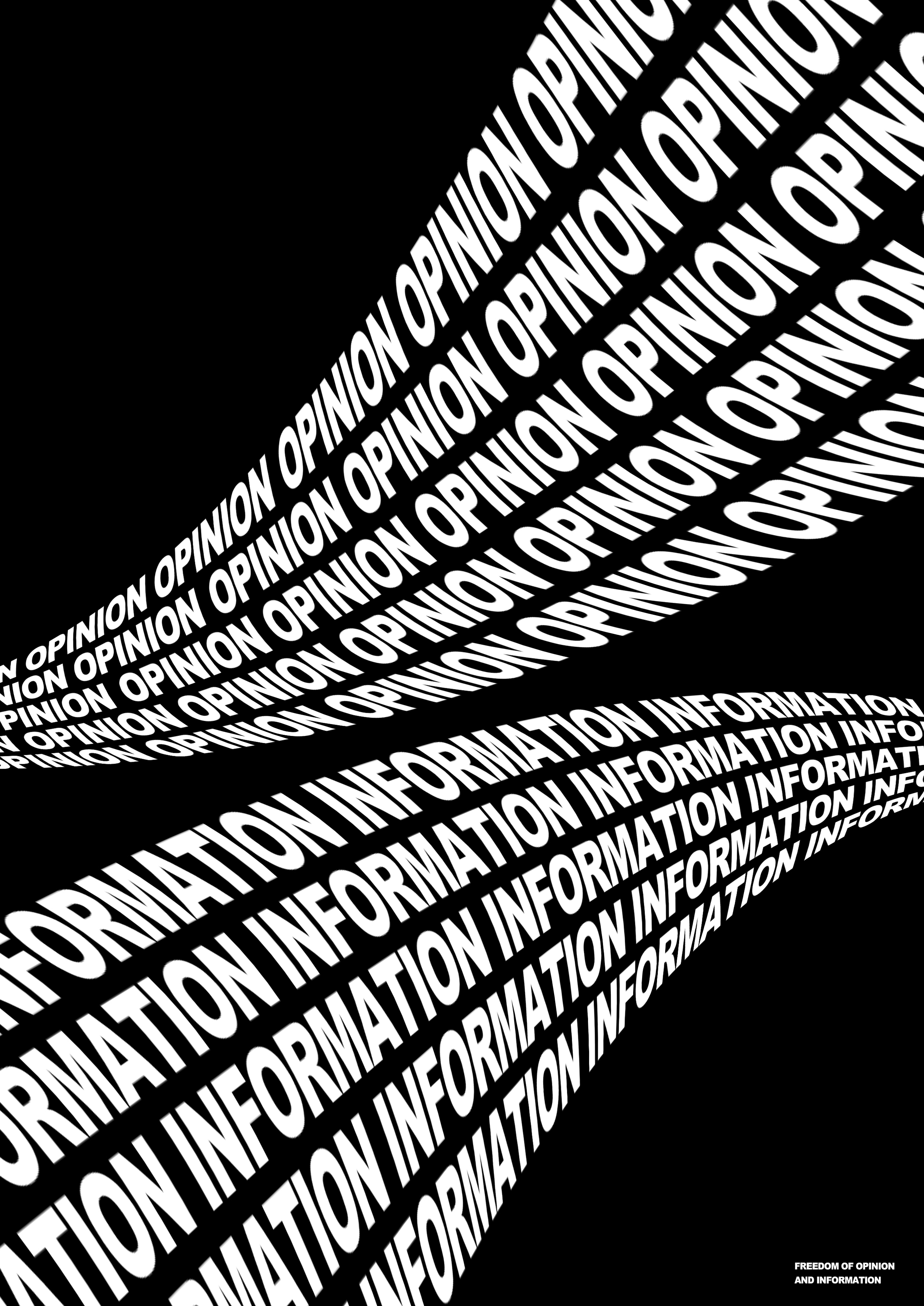 text warped in different directions