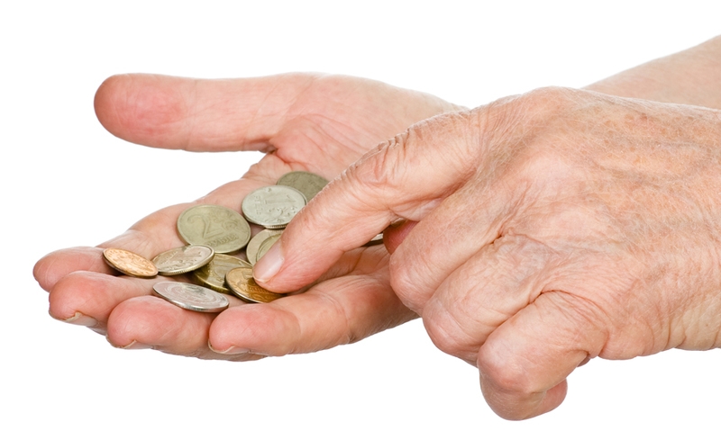 Coins in hand