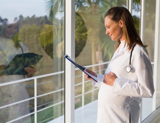 Pregnant doctor