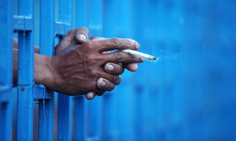 Prisoner smoking