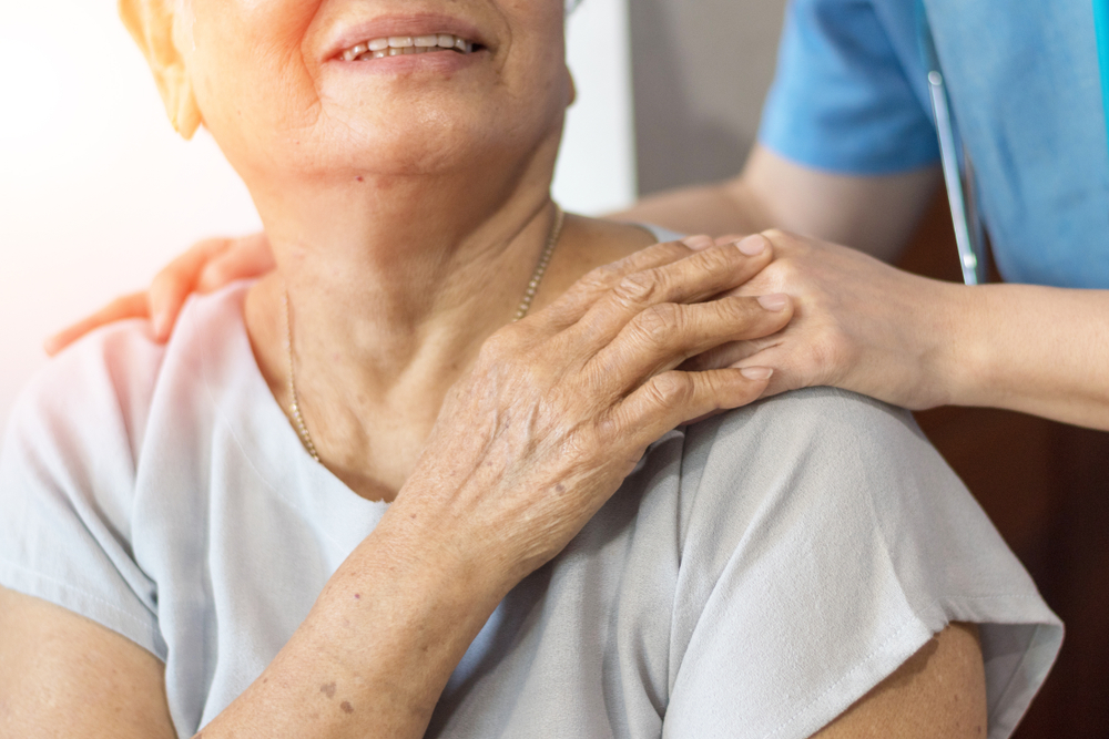 A VAD patient thanking nurse