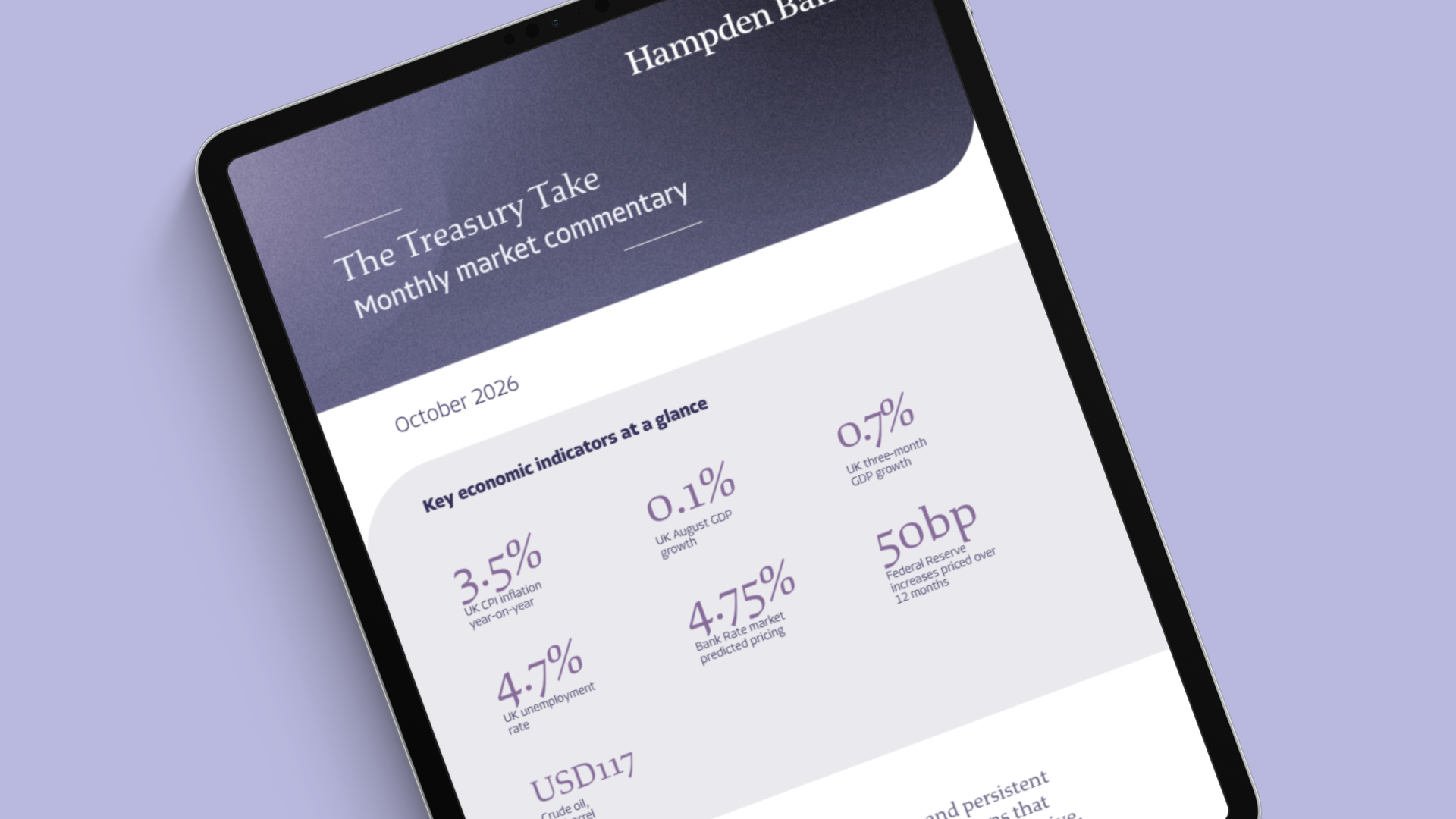 October The Treasury Take website banner