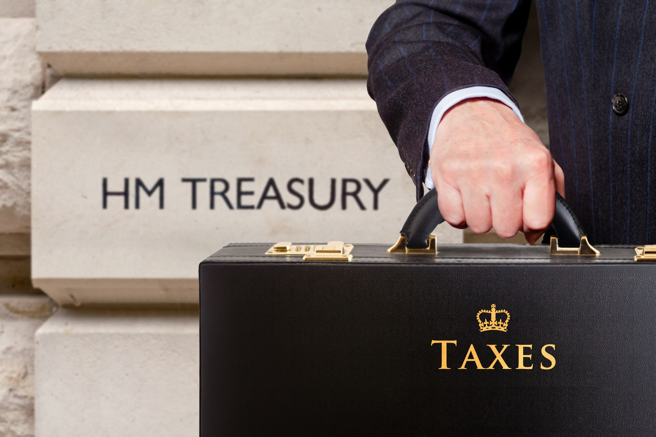Taxes briefcase