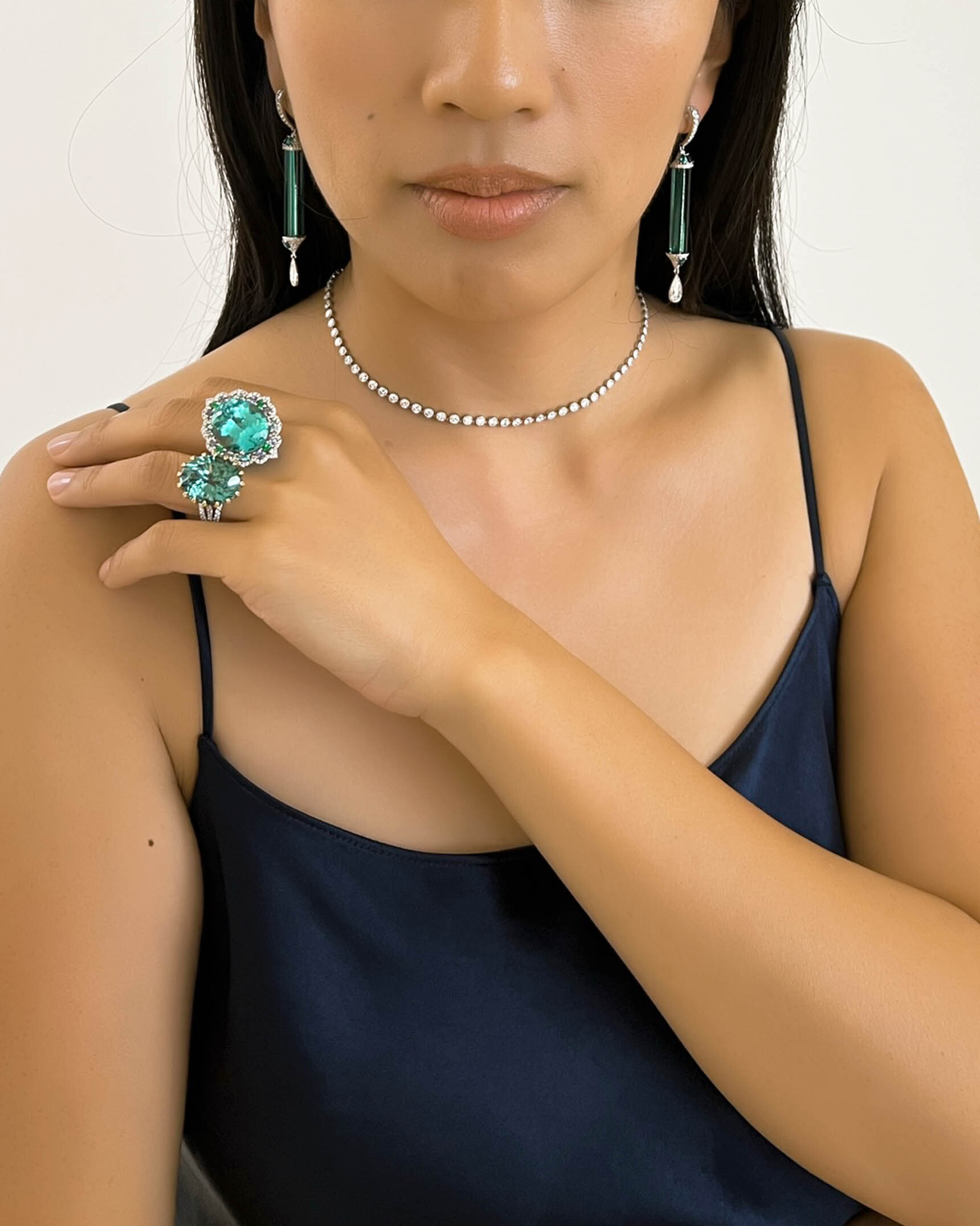 Tourmaline Earrings_Necklace and Rings ECDKK01946 - NDOTK04925 - RCDTO00471 - RCDTO00620