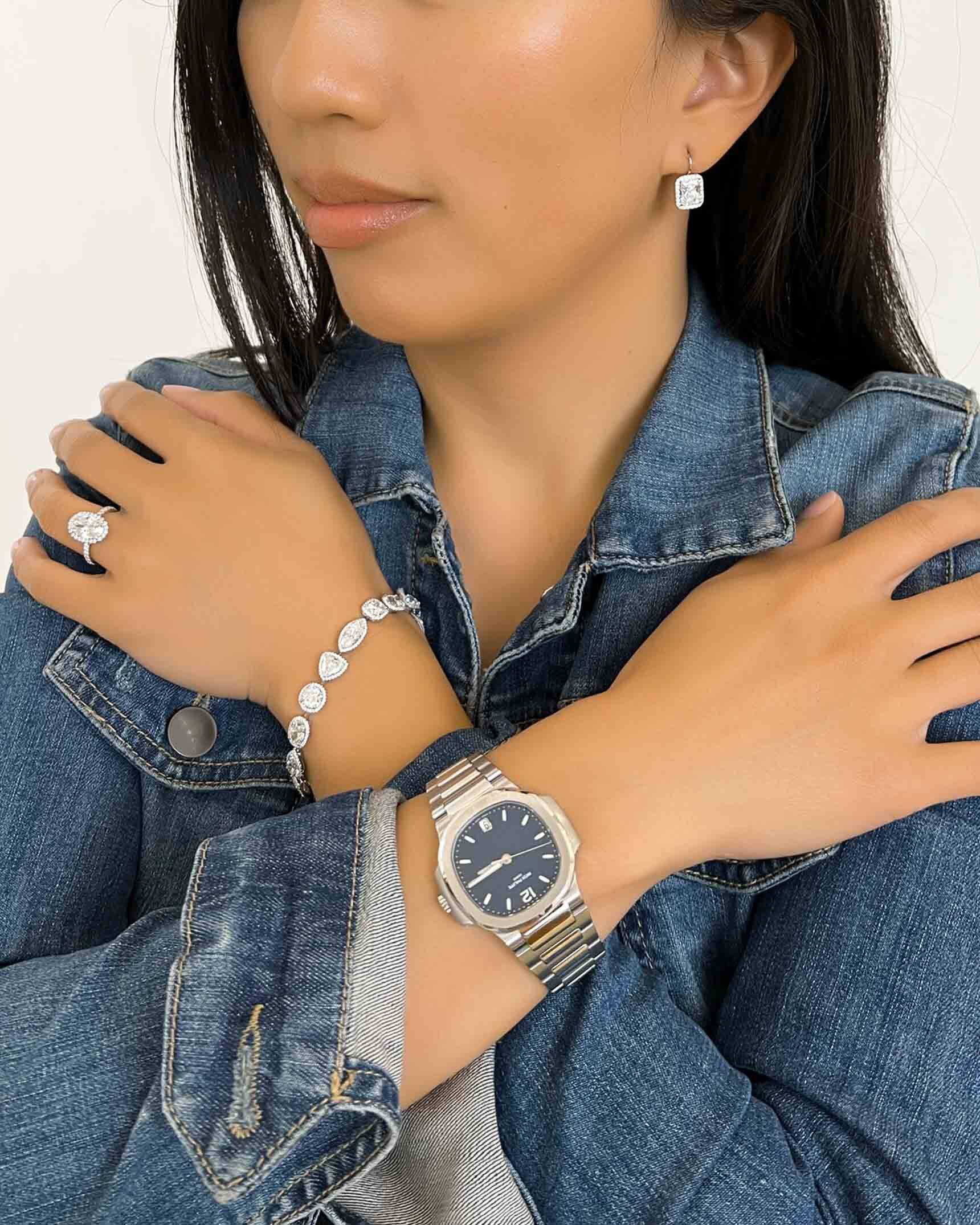 Diamond Earrings_Rings and Bracelet EDFKK05700 - RDCU302712 - BDOTK03800 with Patek