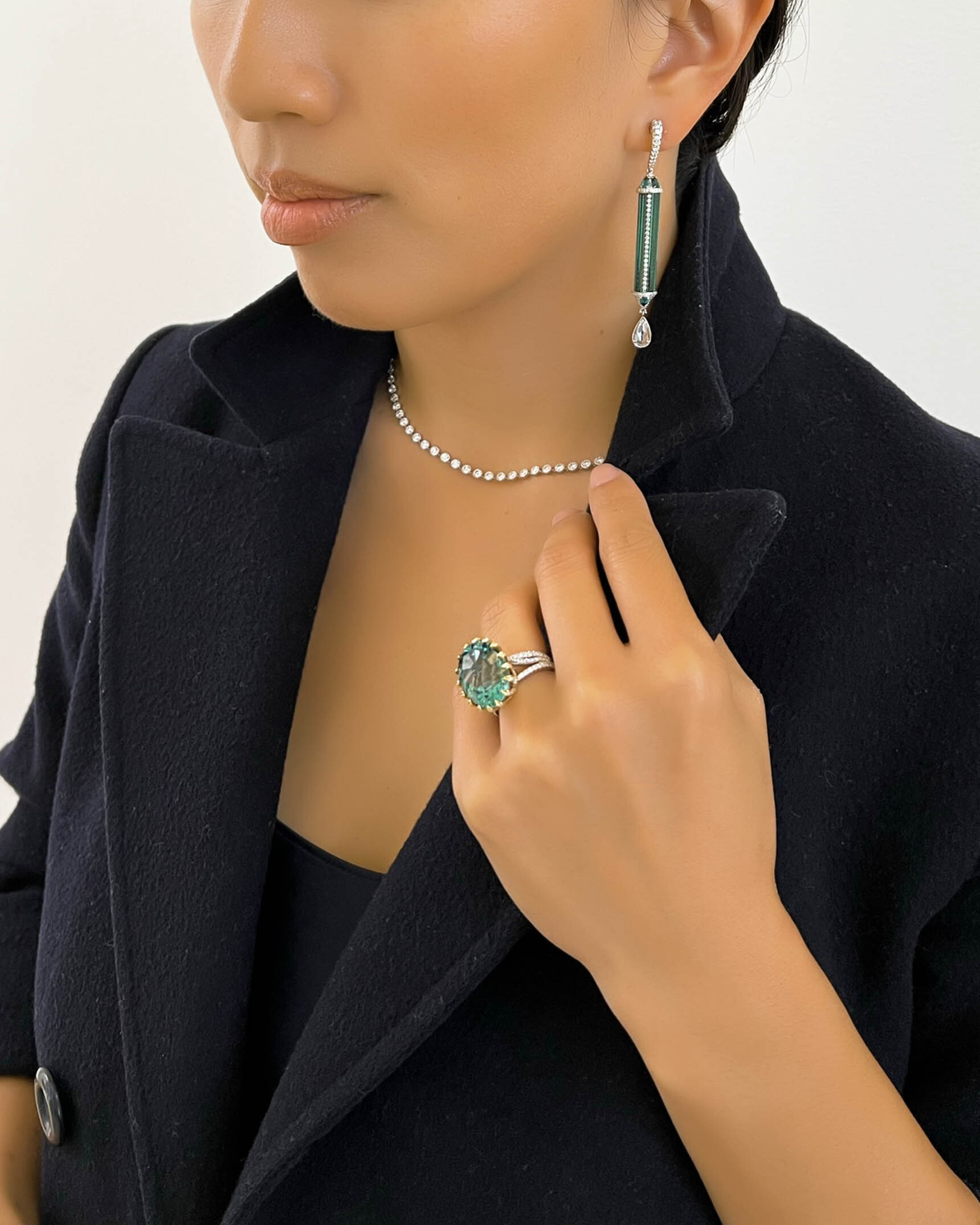 Tourmaline Earrings_Necklace and Ring ECDKK01946 - NDOTK04925 - RCDTO00471