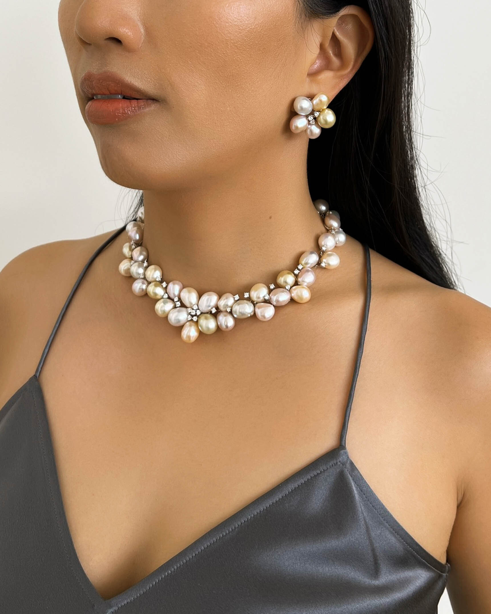 Baroque Pearl Earrings and Necklace EPDI00869 - PRL1600794