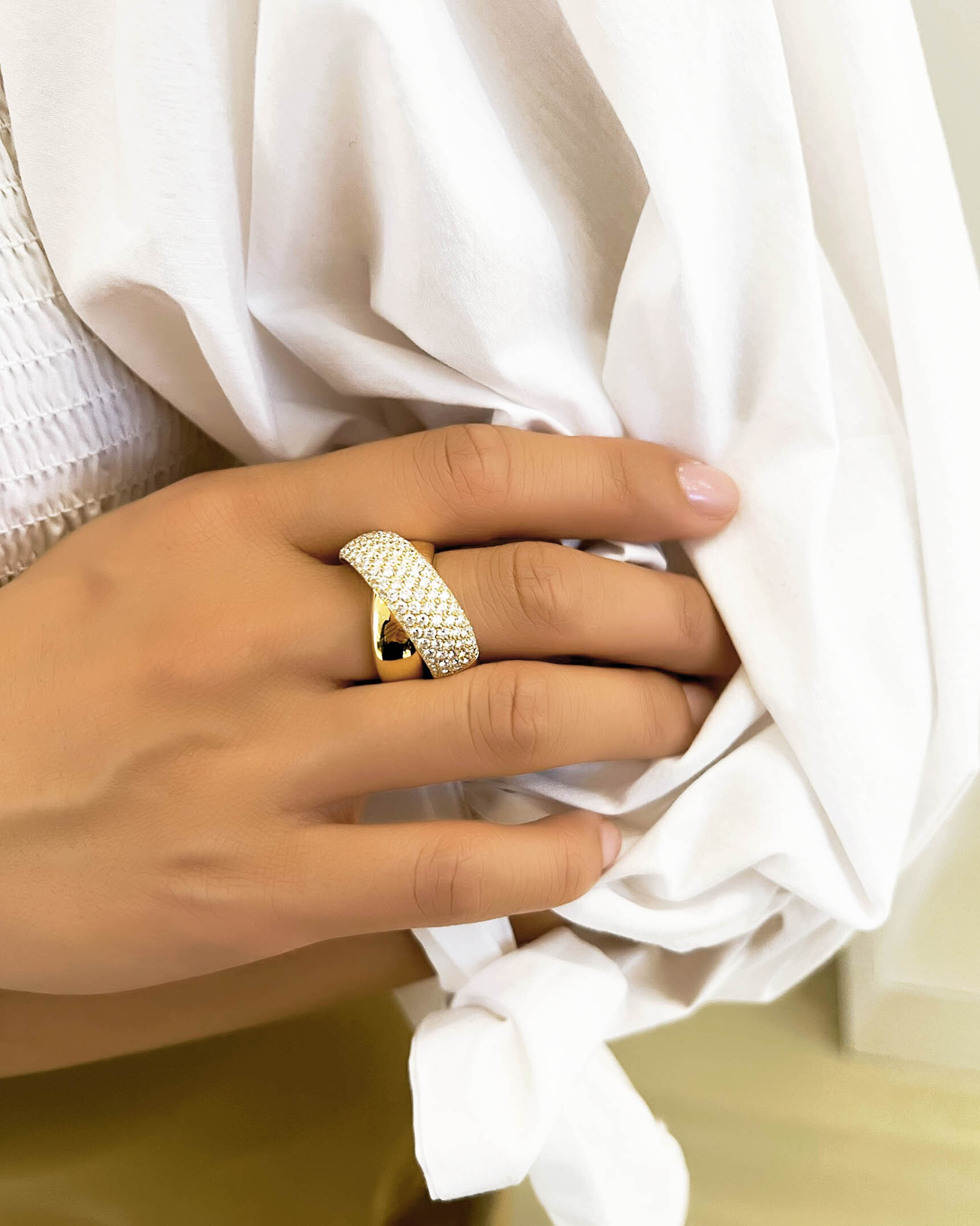 Yellow Gold and Diamond Flyover Ring RFYG00588 XX