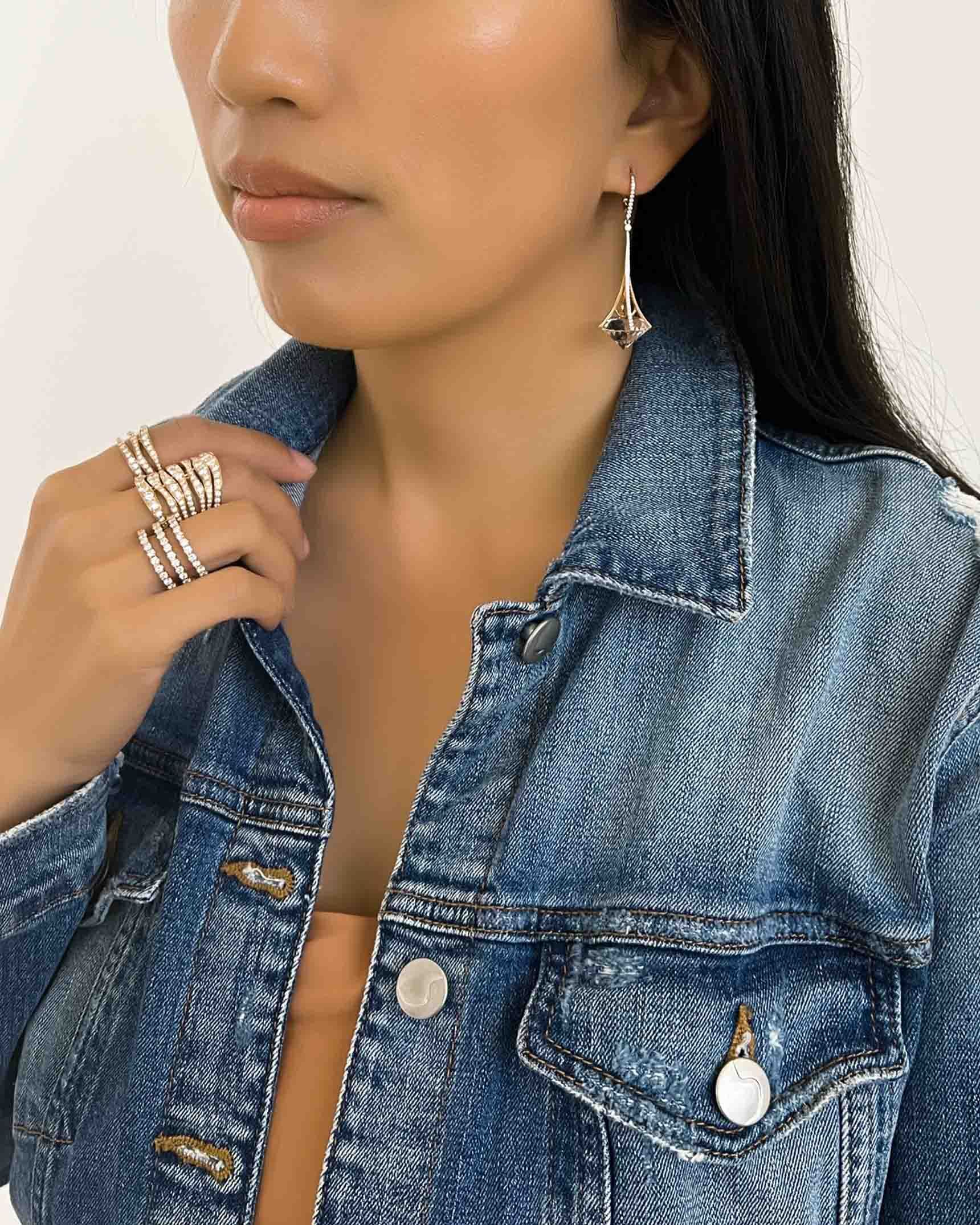 Rose Gold and Diamond Earrings and Rings ECDTK02115 - RFDG03917 - RFDG03944 - RFDG03784