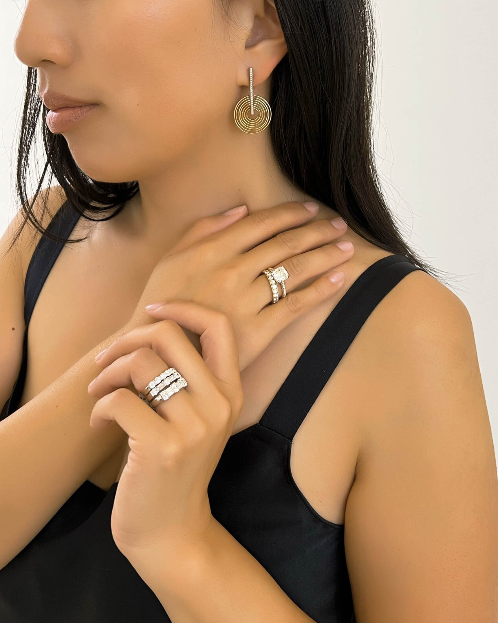 Sakamoto Earrings and Diamond Rings EDF5K06362 - RADPL09519 - RADPL08823 - RADPL09537 - RADYG01697 - RMD7U02142