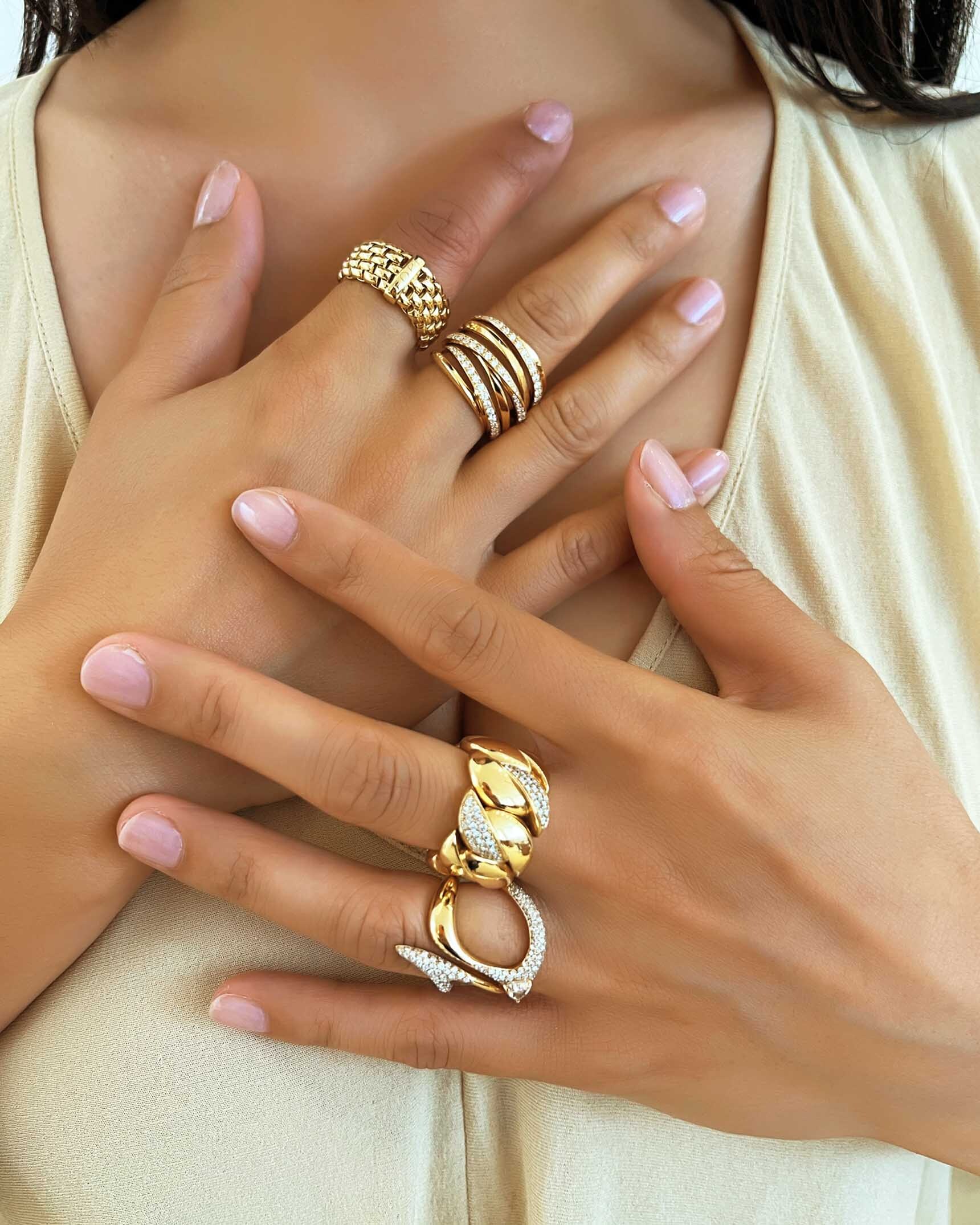 Yellow Gold Rings RFYG00539 - RFDG03203 - RFDG03711 - RFDG02785 XX
