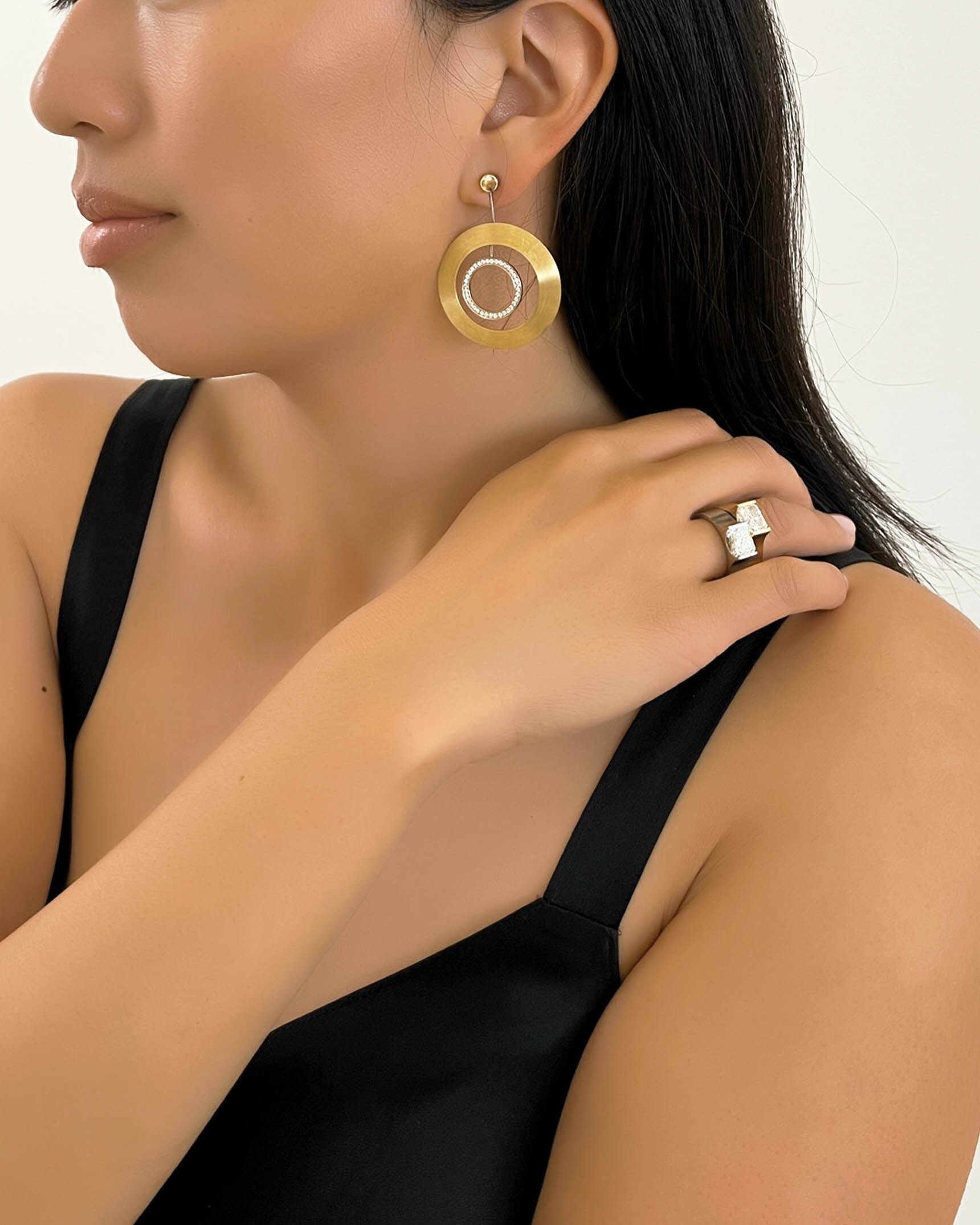 Sakamoto Earrings and Diamond Rings EDF5K06255 - EDF5K04088 - RMPLT02767 - RMMM01063