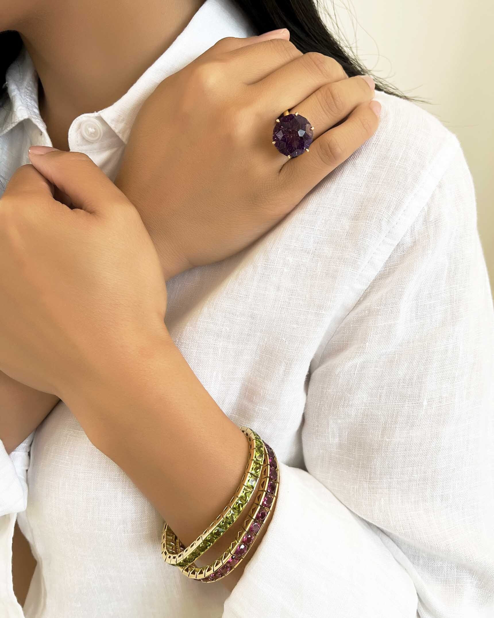 Bracelets and Amethyst Ring BCO3K00092 - BCO3K00169 - RCMS03132 XX
