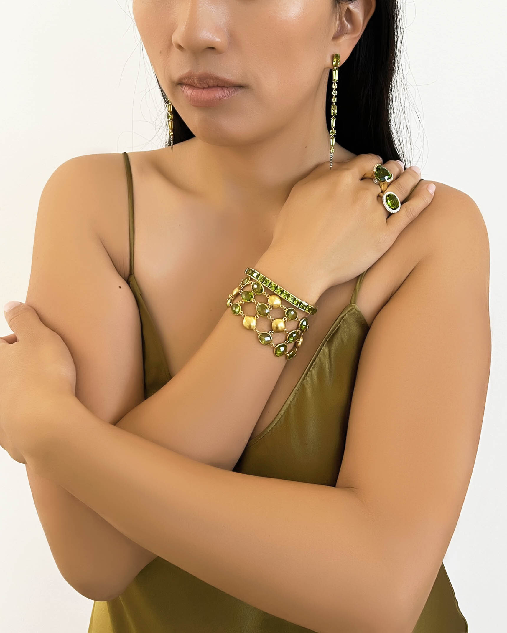 Peridot and Diamond Jewelry Earrings_Rings and Bracelets RCDMS02286 - RFMM00232 - BCO3K00167 - BCO3K00092