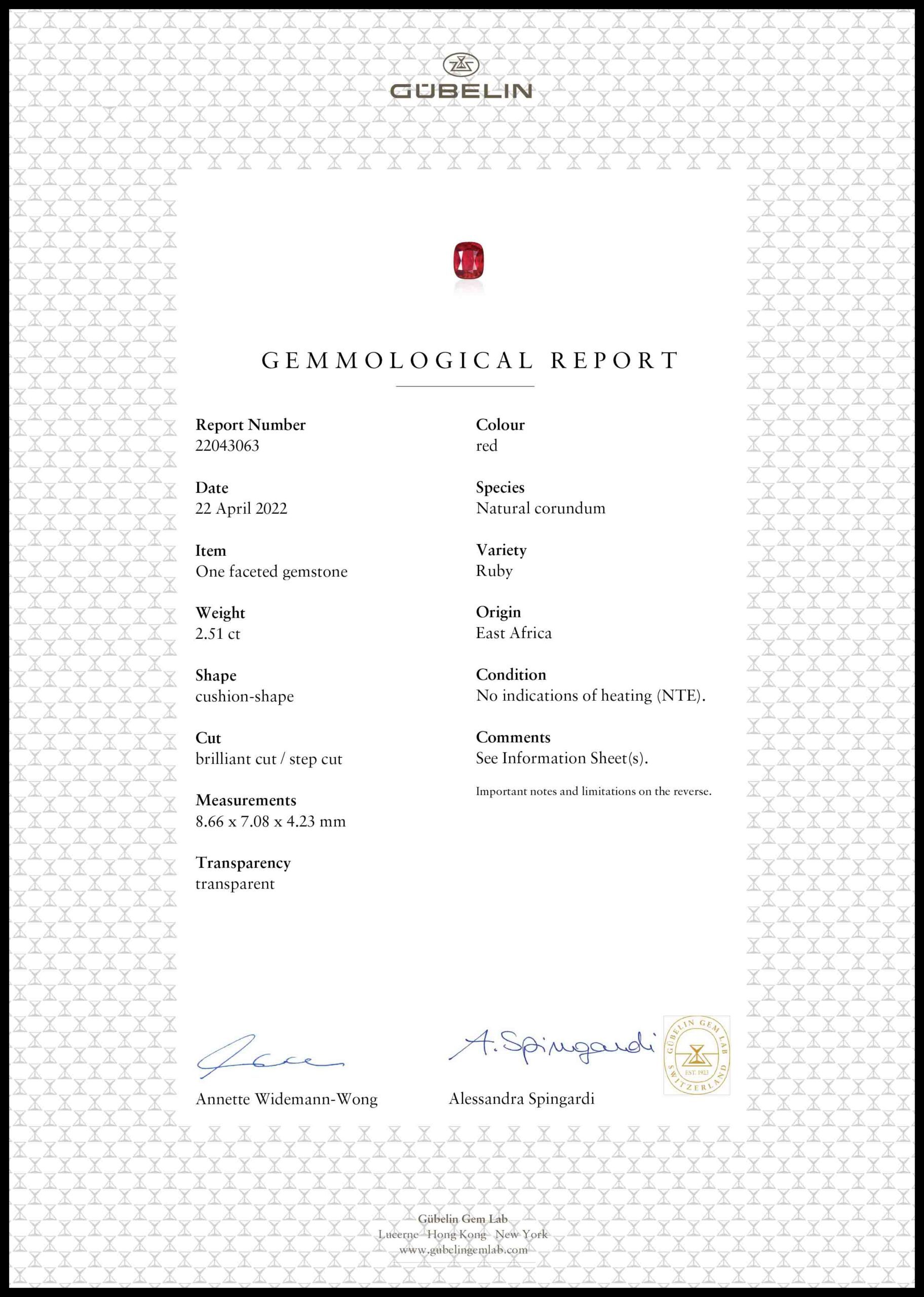 RCDRU01081 - LCR3C00380 - Gubelin Cert 22043063