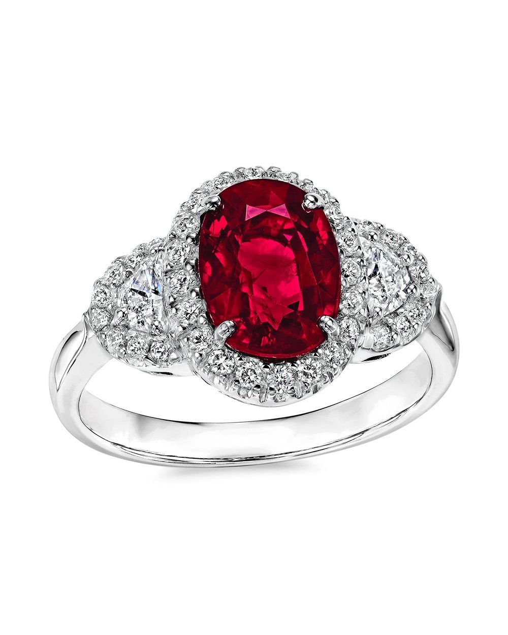 Ruby Raine Turgeon Raine | Burmese Ruby and Diamond 3-Stone Ring