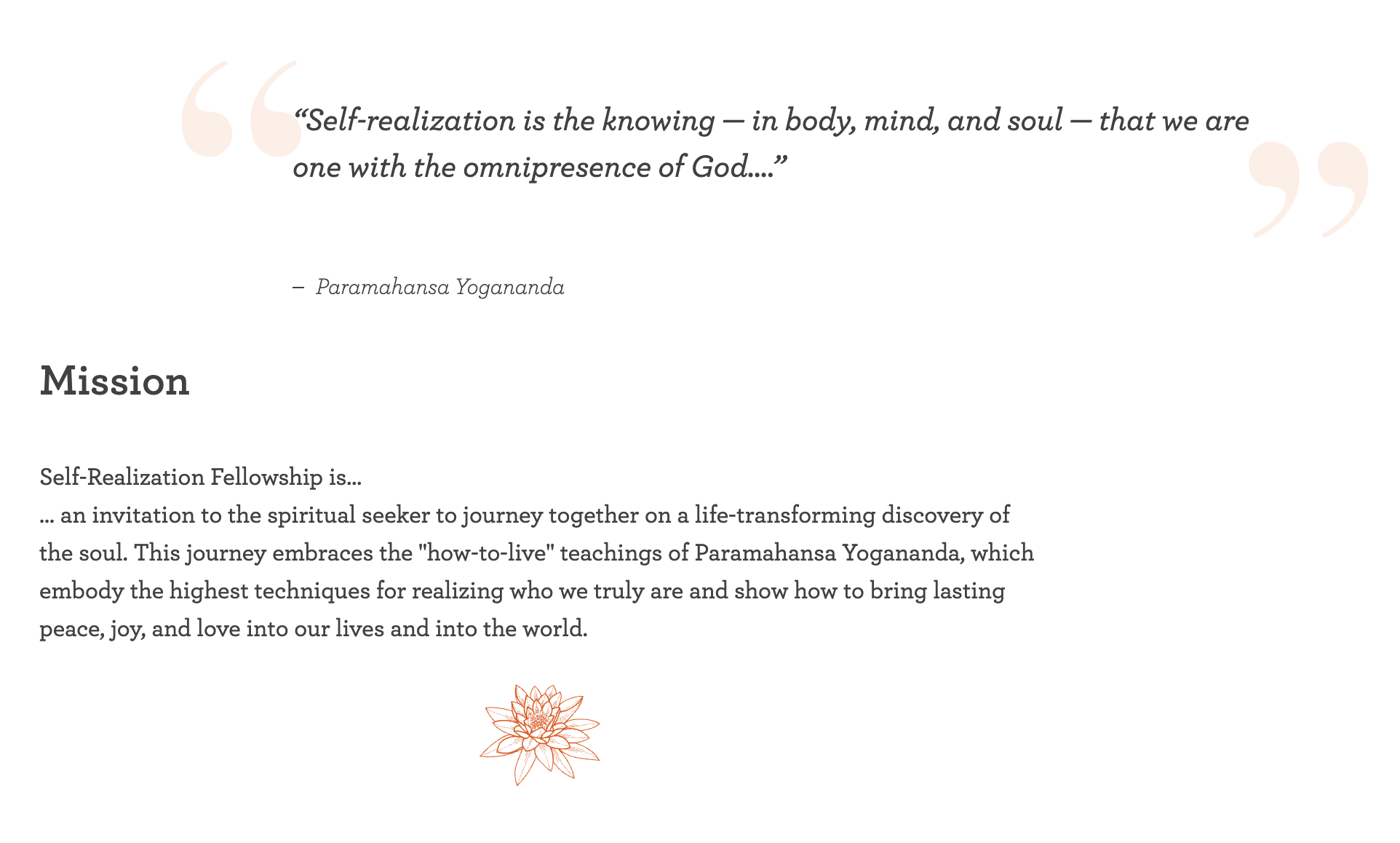 Self-realization Fellowship