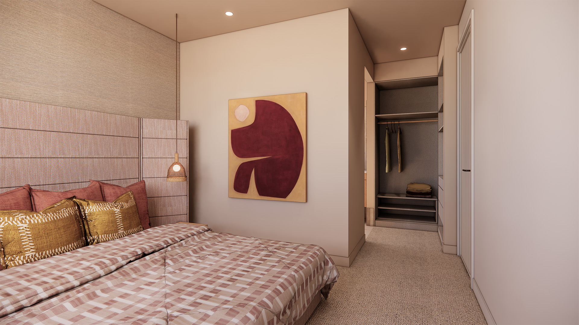Arli Homes Lumi Earth and Ember Deanside Primary Bedroom Final Render