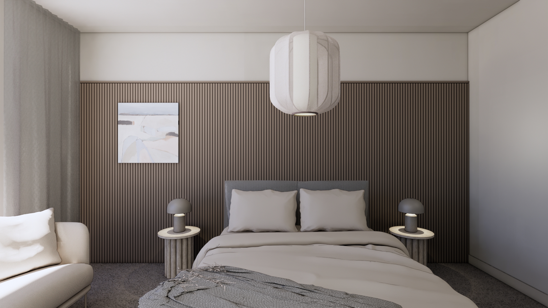 Arli Homes Lumi Nordic Light Clyde North Primary Bedroom Final Render