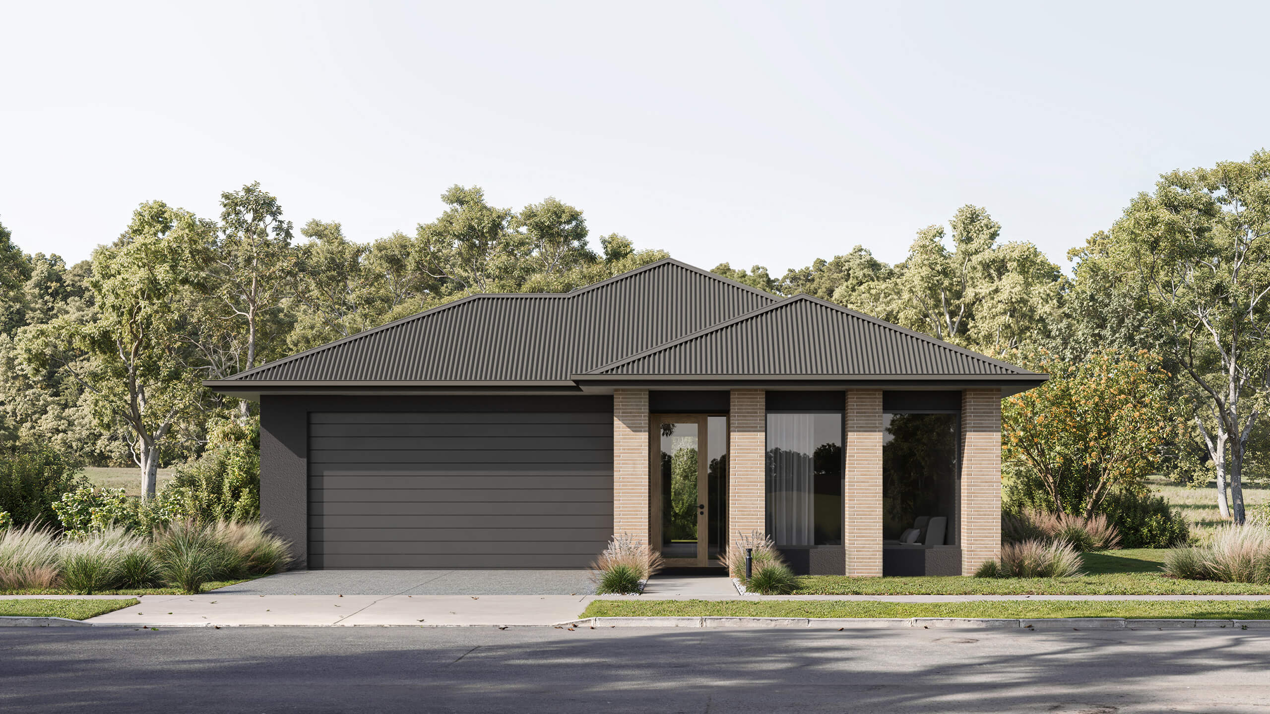 HERO Lumi Jarrah Facade Colorbond