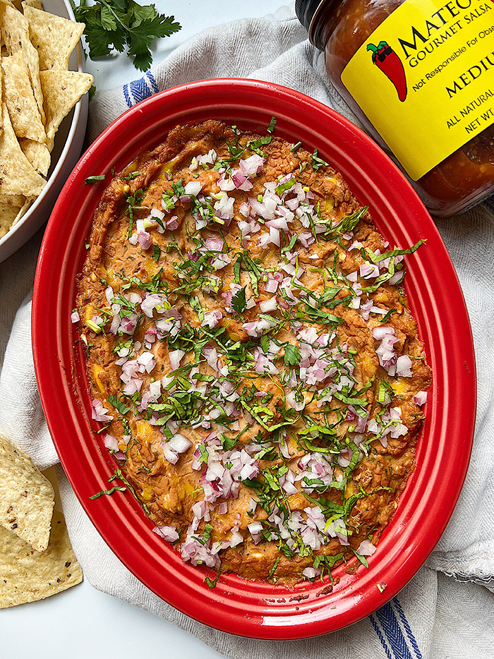 Mateo’s Cheesy Refried Bean Dip