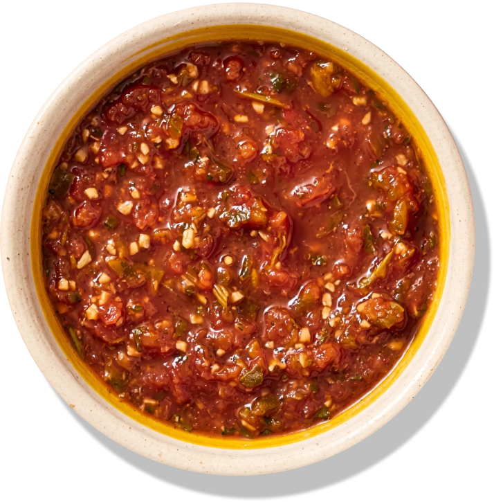 A pot of freshly made Mateo’s salsa