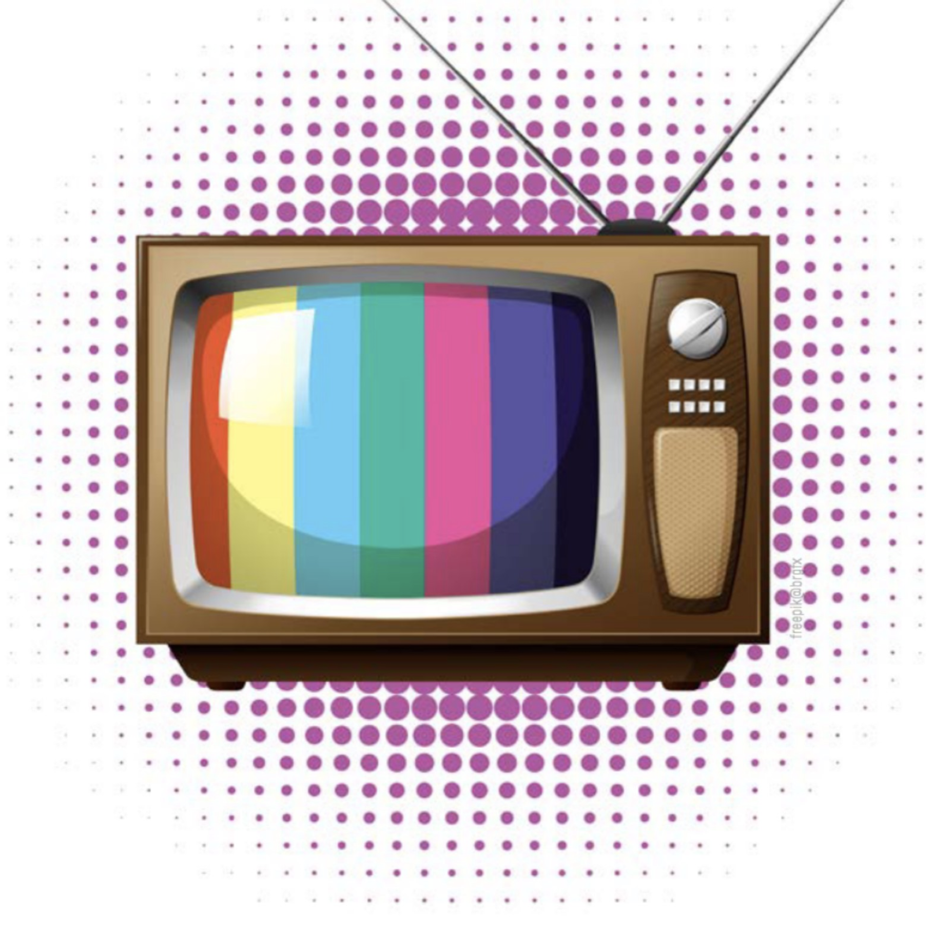 Bunt leuchtender Fernseher