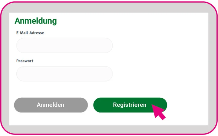 Schritt 1 Anmeldemaske Schritt 1 Anmeldemaske