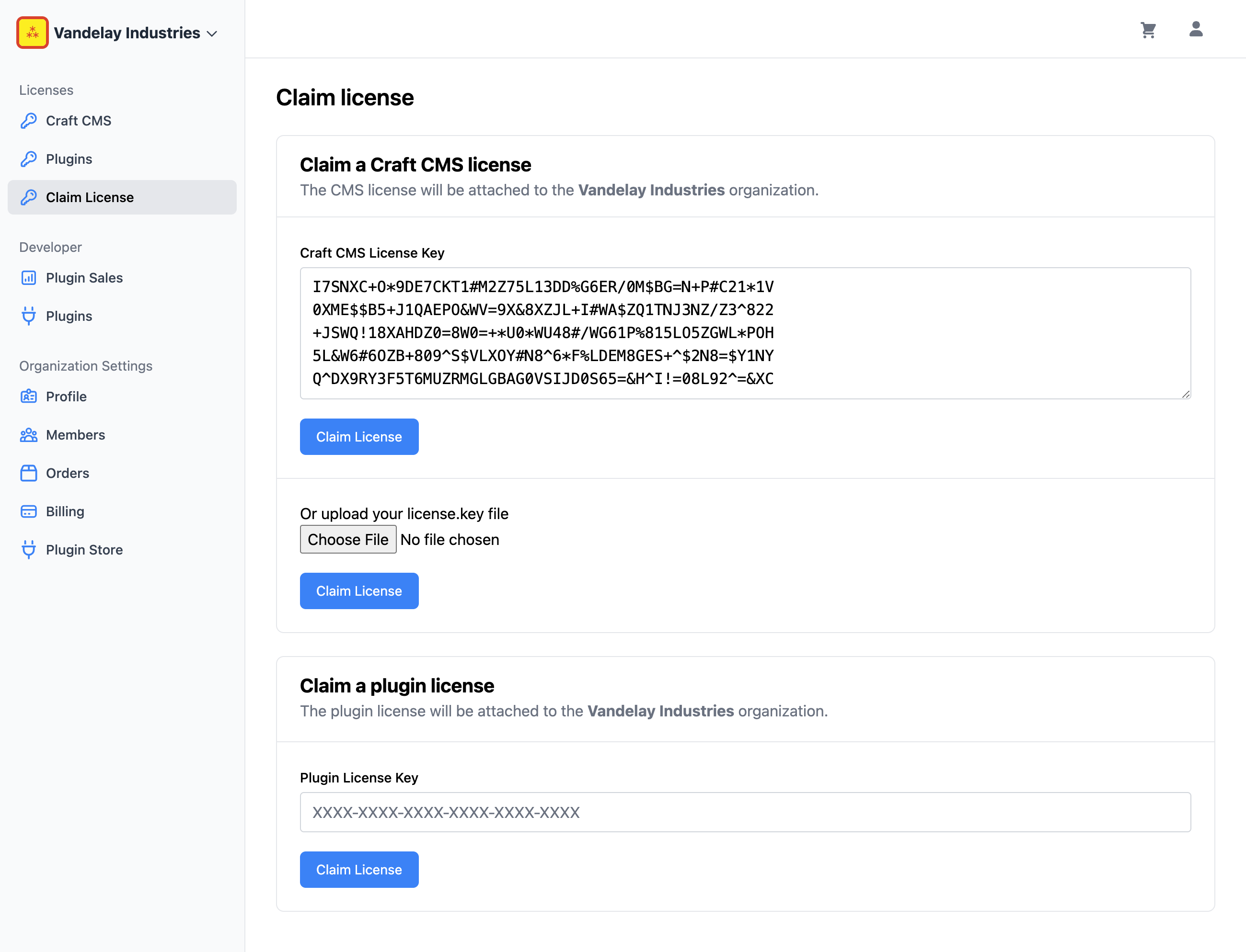Releasing and Claiming Licenses | Craft CMS