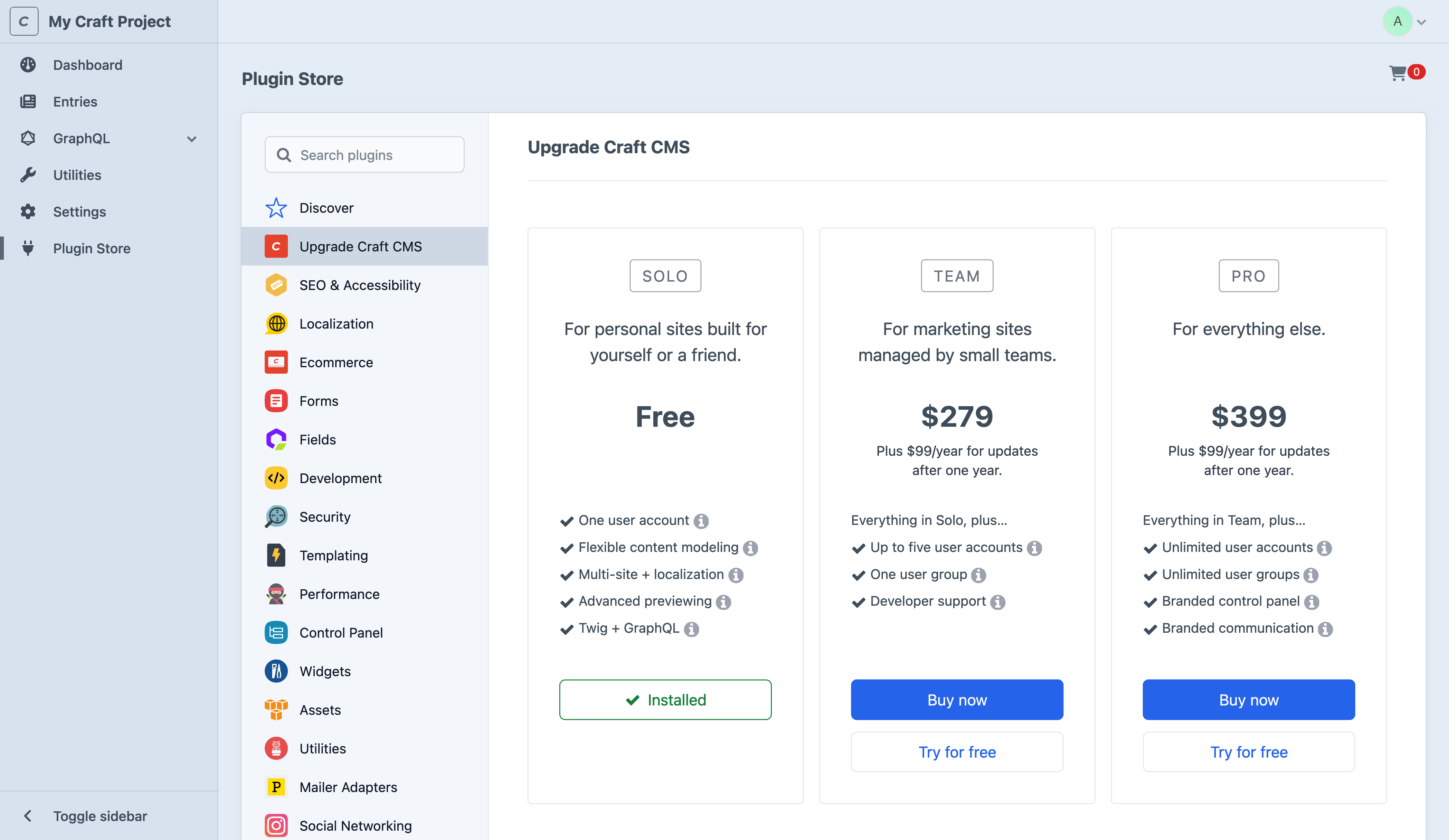 How to Trial Craft CMS and Plugin Editions | Craft CMS