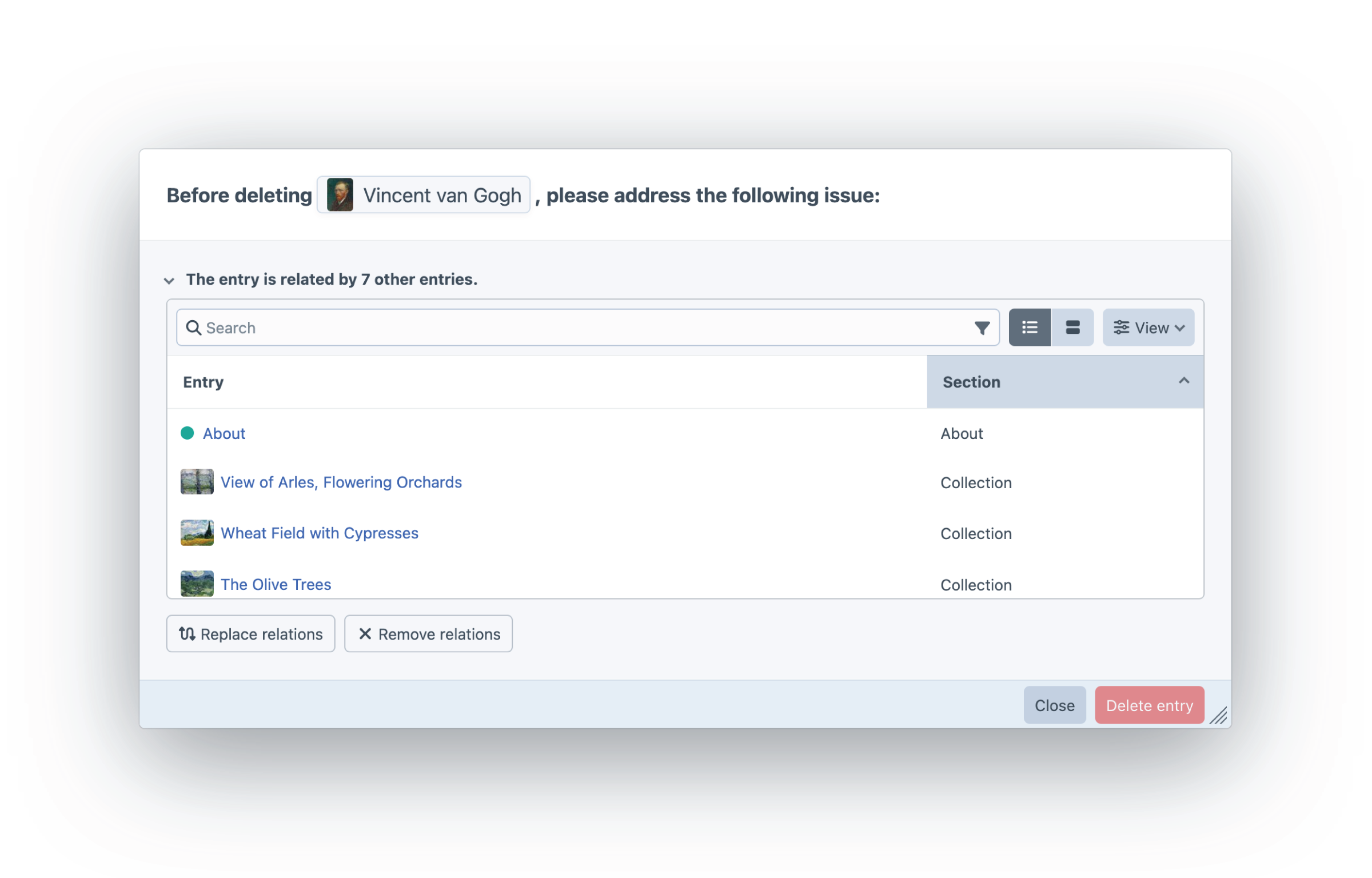 Element deletion modal white 1