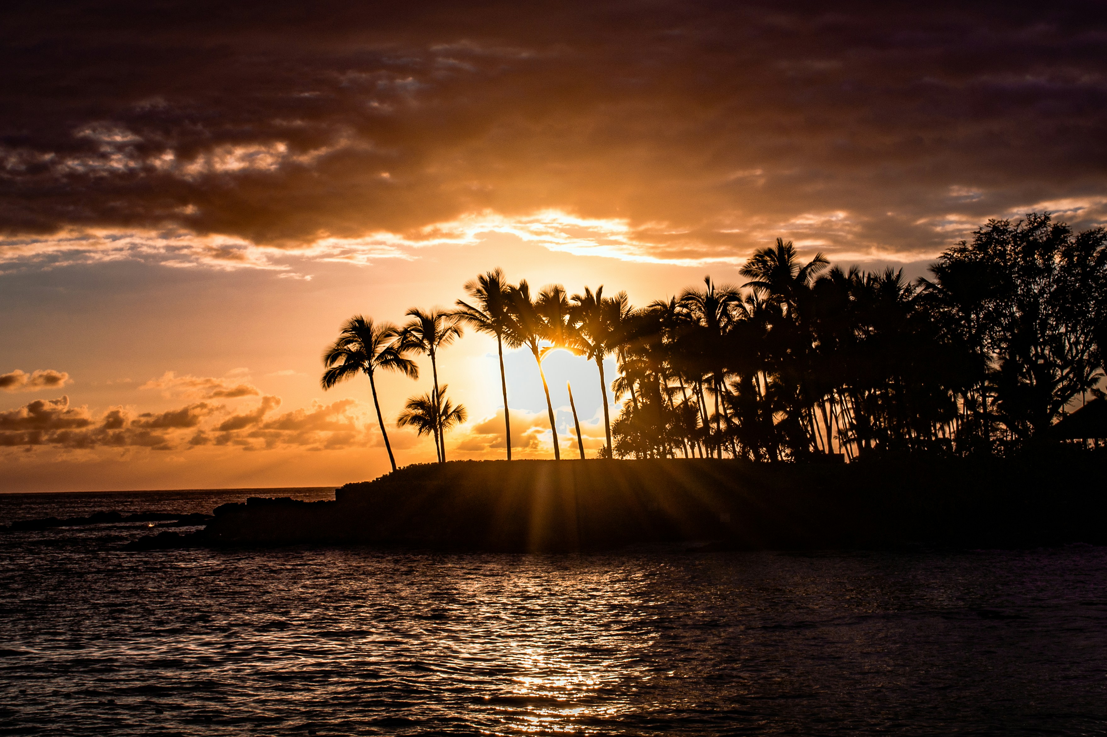Big island zonsondergang