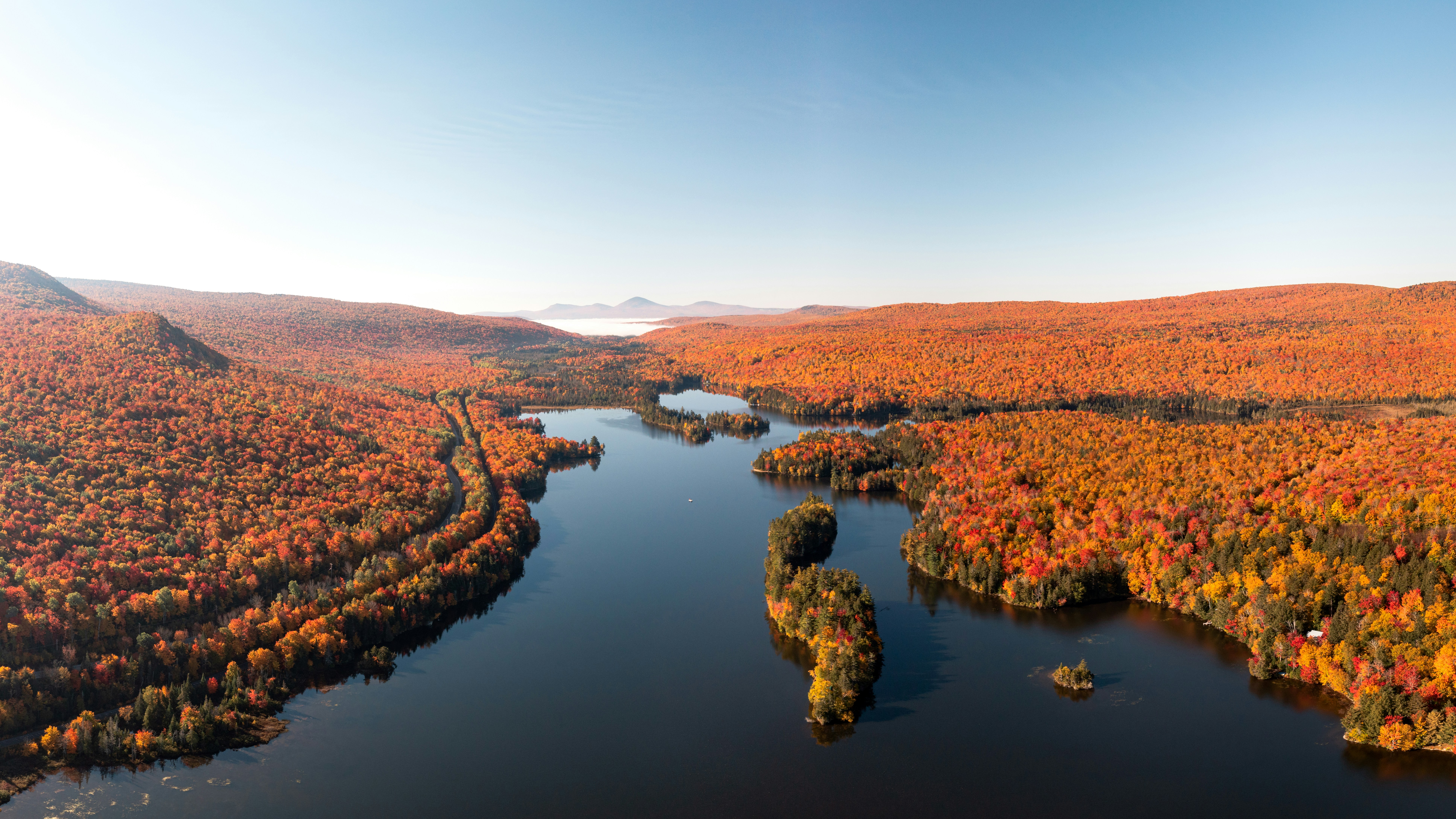 Fiery lake new england