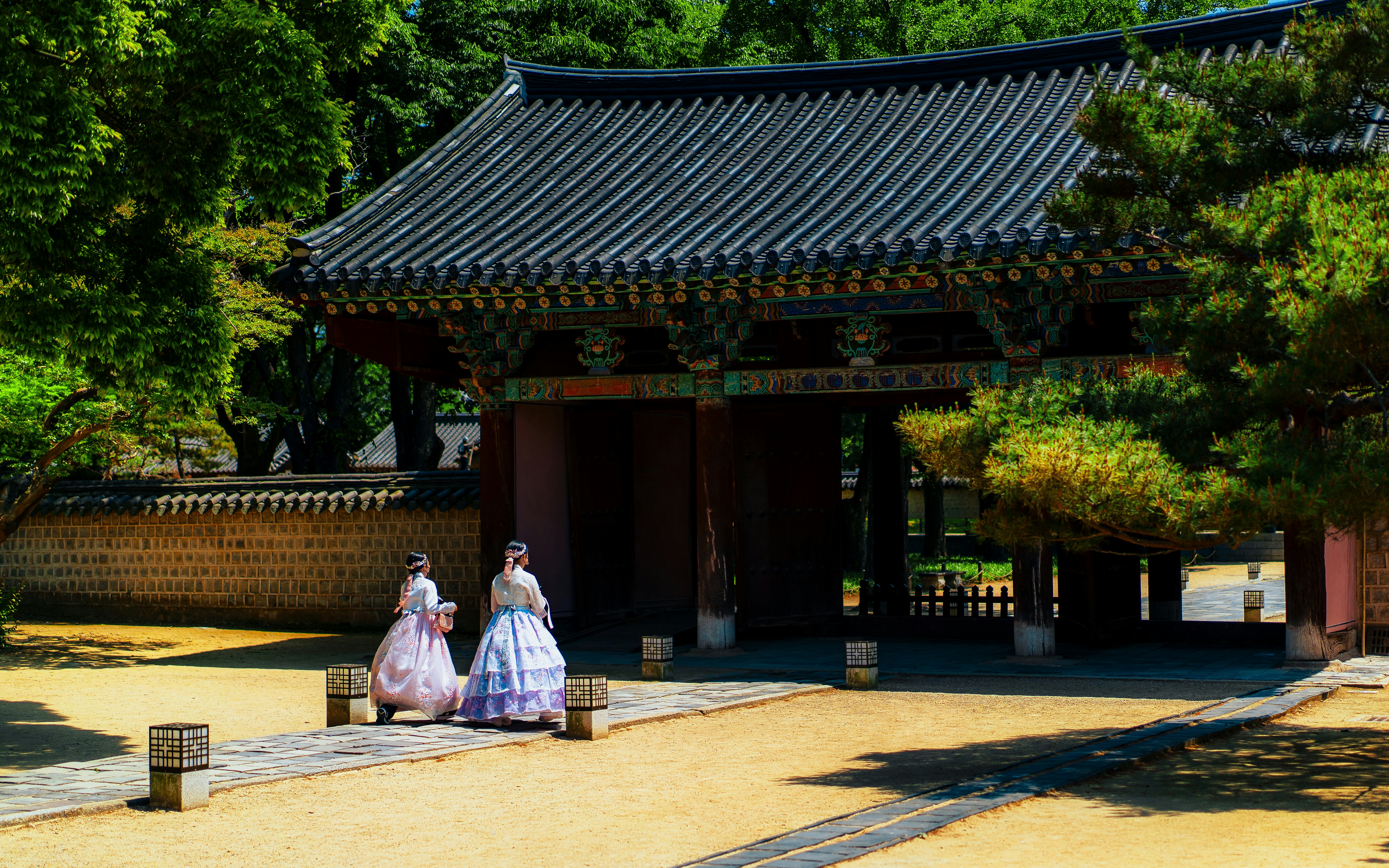 Jeonju hanok village mensen