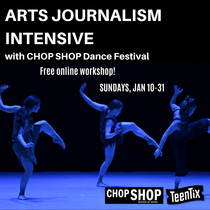 Arts journalism blue less text