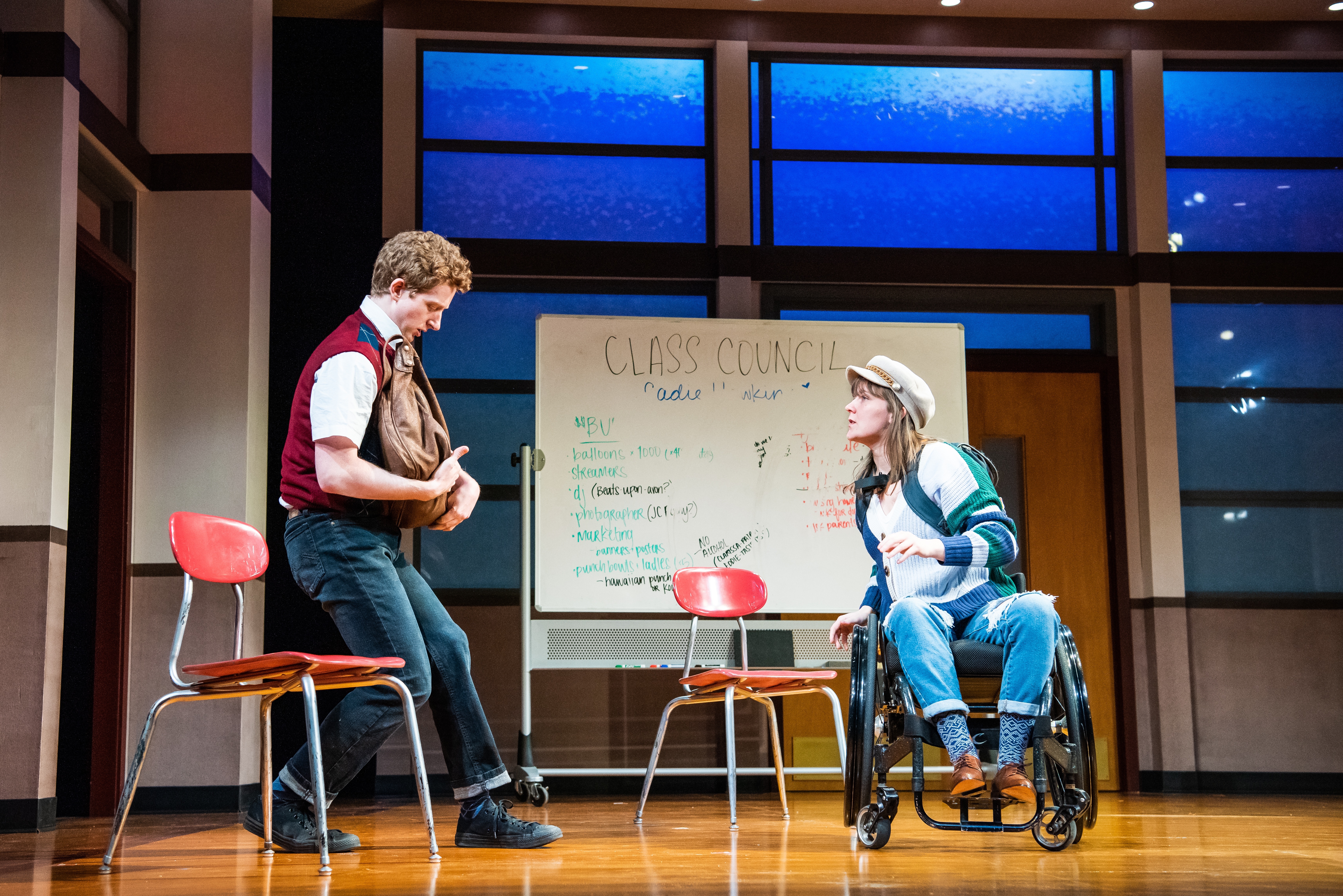 Mac Gregor Arney and Meredith Aleigha Wells in Teenage Dick at Seattle Rep Photo by Nate Watters