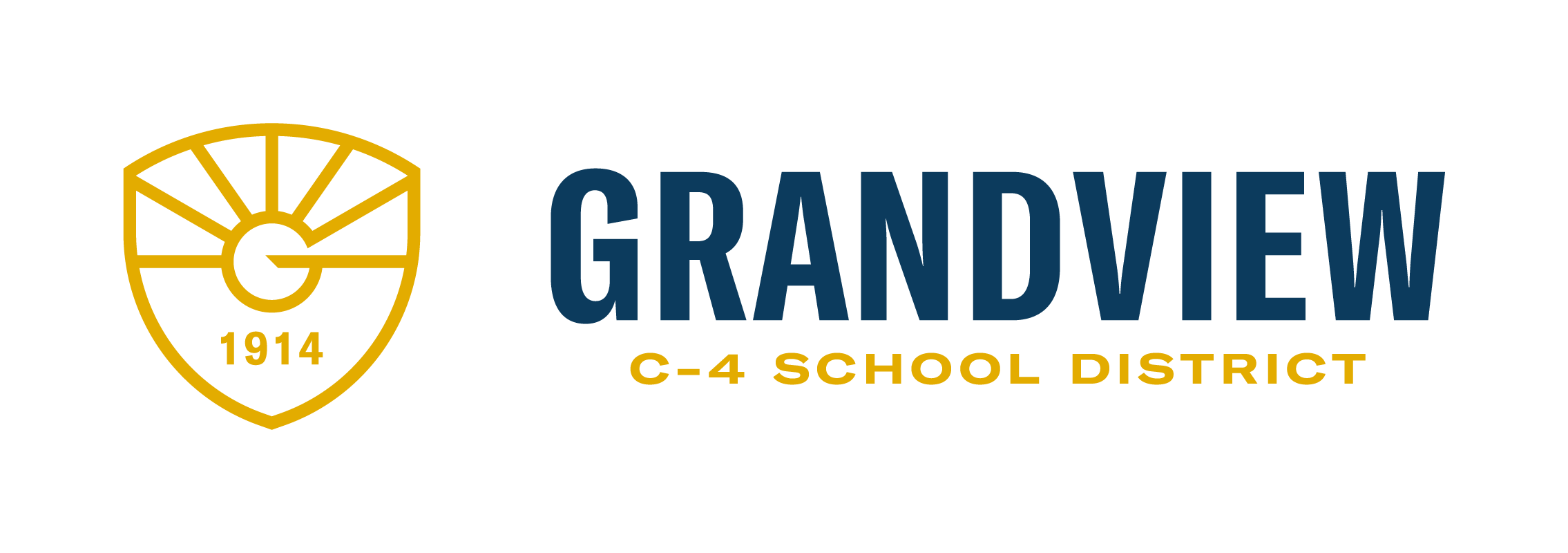 GC4 district lockup horizontal navy gold