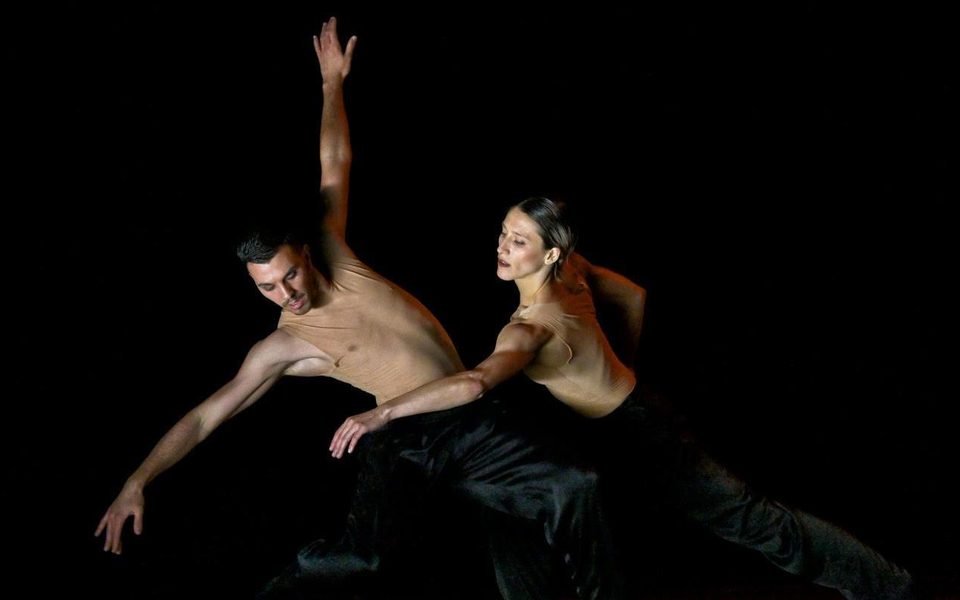 Ballet BC Artists Eline Malegue and Luca Afflitto in SWAY by Medhi Walerski Photo by Michael Slobodian