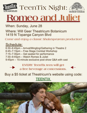 Copy of Teen Tix Night with Will Geers Theatricum
